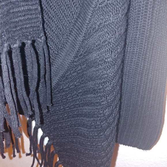 Chico's high low fringe open front fringe cardigan - Picture 5 of 8